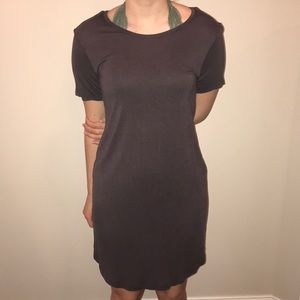 Dark purple t-shirt dress